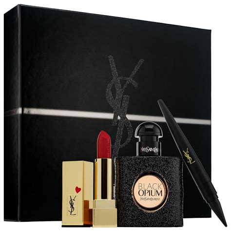 ysl black opium gift set lipstick|superdrug Black Opium gift sets.